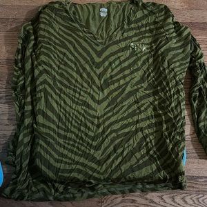 PINK zebra long sleeve shirt